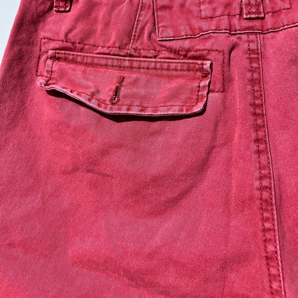 U2B Men’s Classic Red Cargo Shorts Size 32 - Utility Pockets, Casual Style - Picture 5 of 11